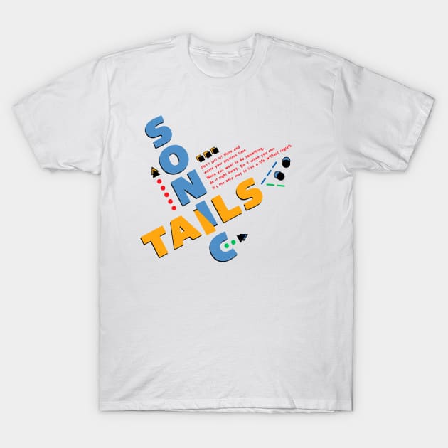 Sonic & Tails (Sonic the Hedgehog 2) Japanese Design T-Shirt by Good Shirts Good Store Good Times